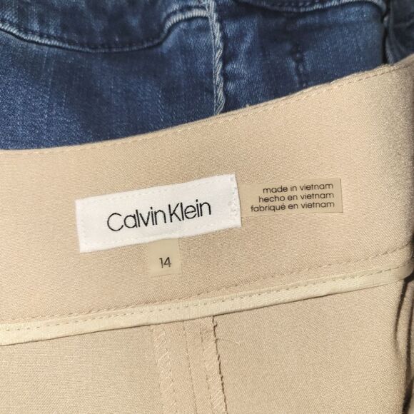 New Calvin Klein Khaki Modern Essentials Pants 14 - Picture 3 of 11